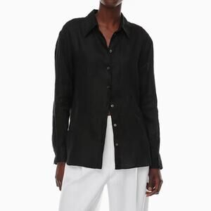 NWT Aritzia Babaton Essential Relaxed Linen Shirt - Size S